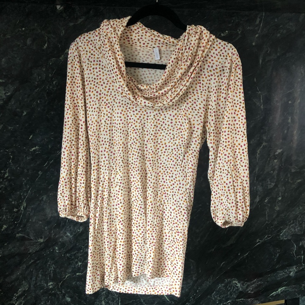 Soft polka dot print top anthropologie